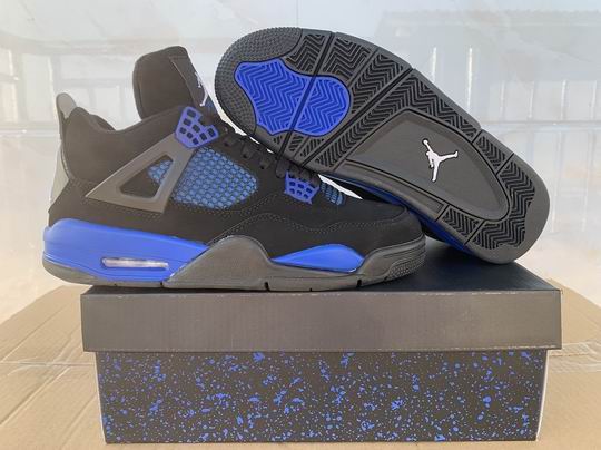 (image for) AIR JORDAN 4 Retro Black Blue Men's Shoes-19